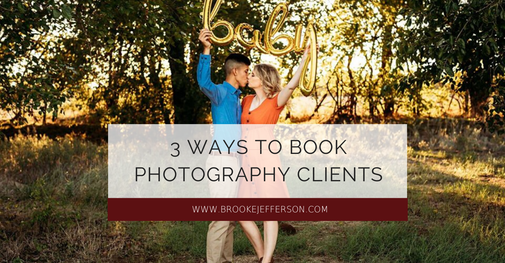 Are you struggling to book photography clients? I want to provide you with 3 ways to book clients today. Whether you're in the beginning stages or have been in business for years, this is for you.