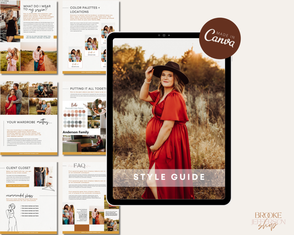 Revamp your photography guides with our templates in the Etsy Shop.